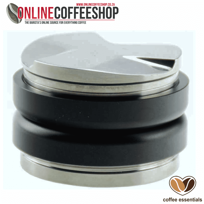 Coffee Distributor and Palm Tamper Black Adjustable 58mm Base