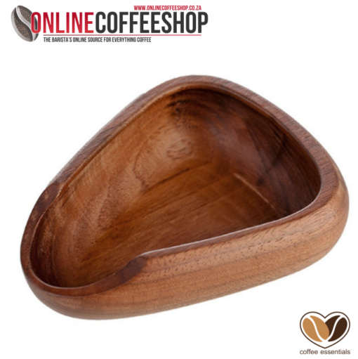 Coffee Bean Single Dosing Tray - Ceramic Black or Walnut Wood - Image 4